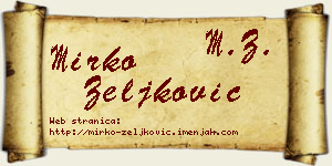 Mirko Zeljković vizit kartica